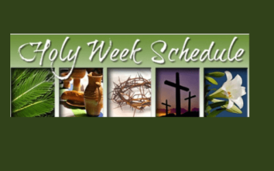Holy Week Schedule 2026
