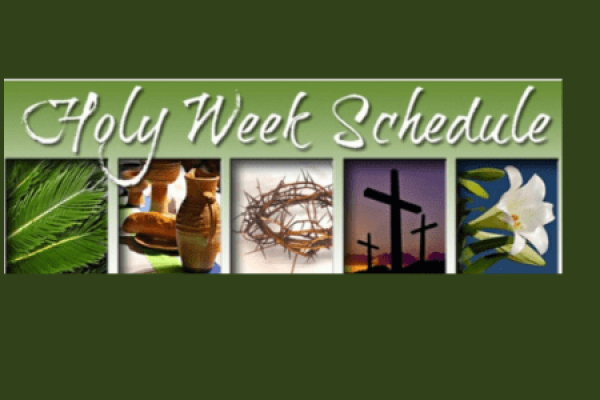 Holy Week Schedule 2026