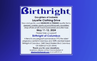 Layette Clothing Drive May 11-12, 2024